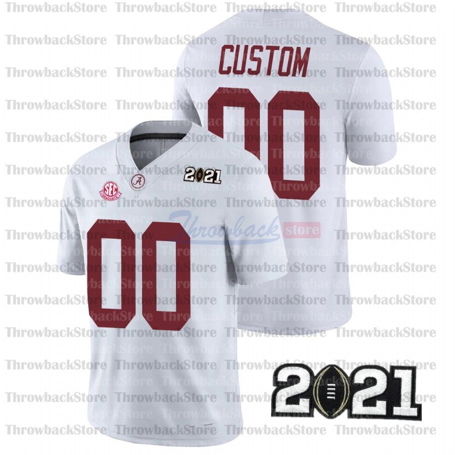 white with 2021 whith number patch