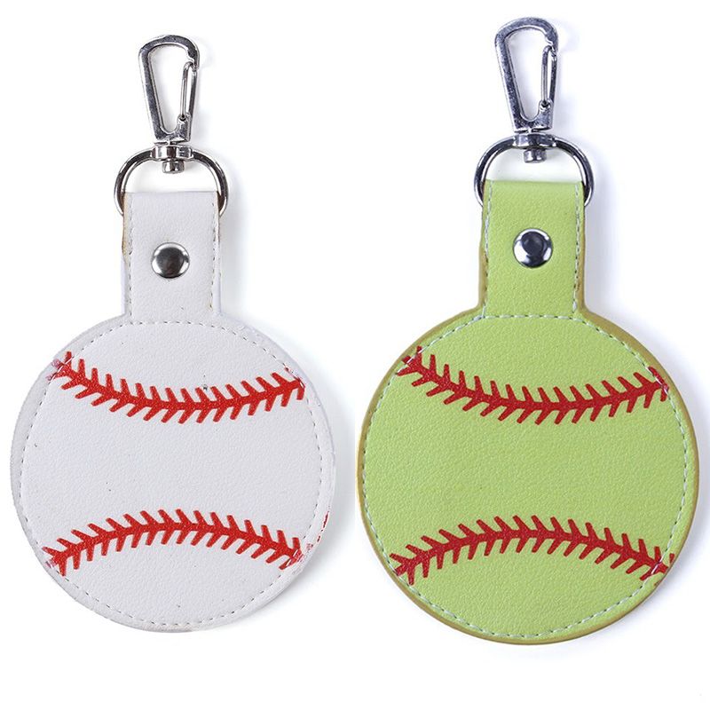 Collection de sport Porte-clés en cuir circulaire personnalisé Image fusionnée parfaite pour le gifting et la collecte