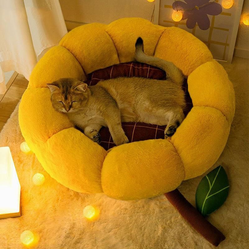 sunflower cat bed