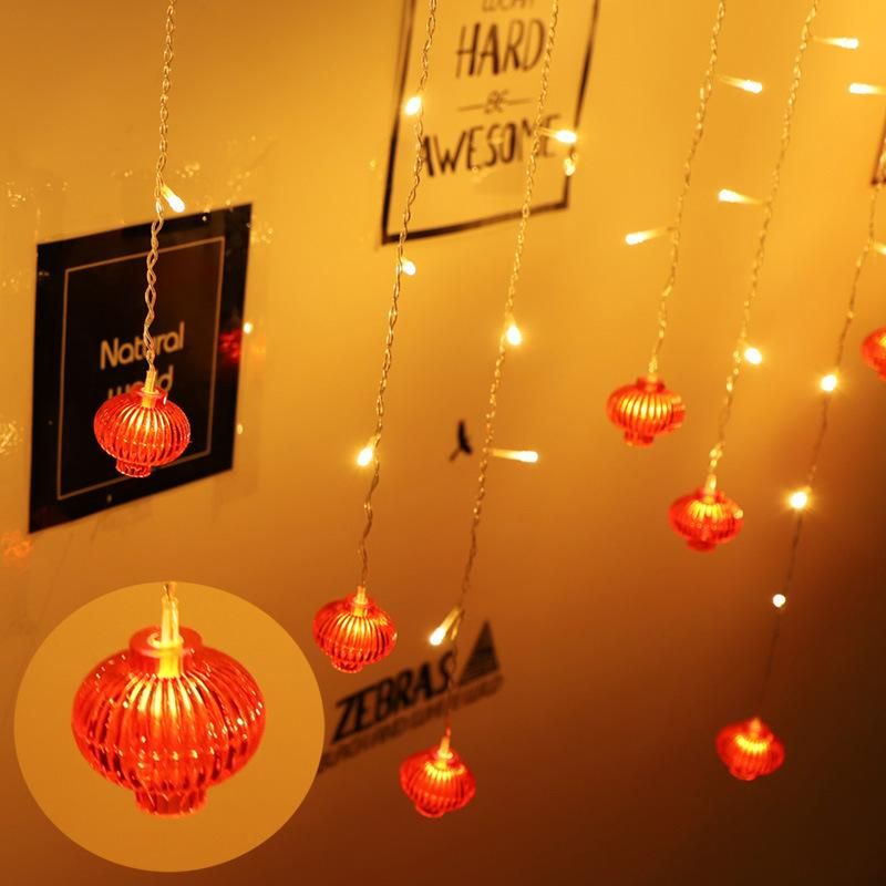 Led Chinese Lights New Year Flashing Lanterns EU Spring Characters