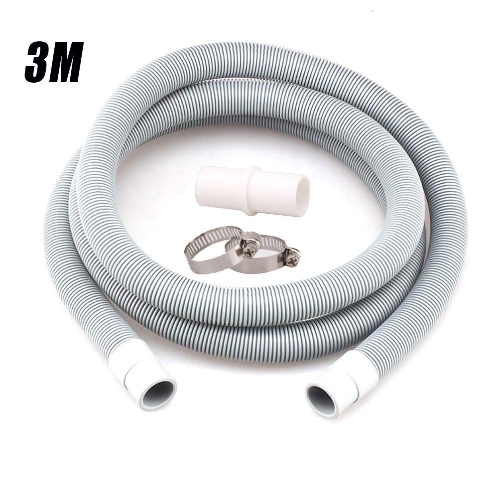 1/2/3 M Washing Machine Dishwasher Drain Waste Hose Extension Pipe Set