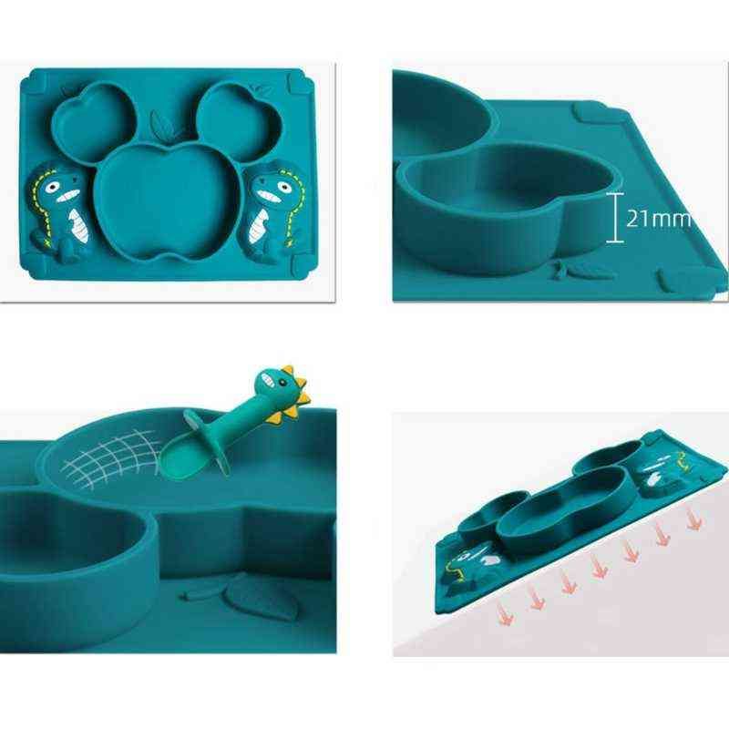 Baby Training Feeding Food Bowl Anti Slip Cartoon Dinosaur Silicone Suction  Divided Plate Tray Utensil BPA Free Dishes Tableware 220111 From Bei08,  $9.92 | DHgate.Com