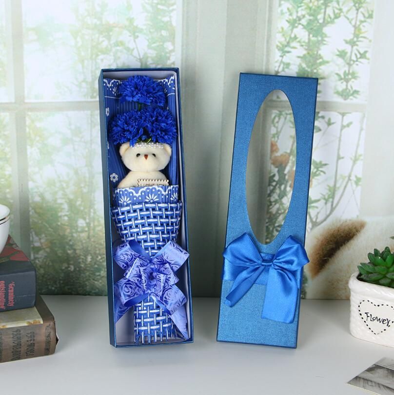 Blue Carnation with gift box