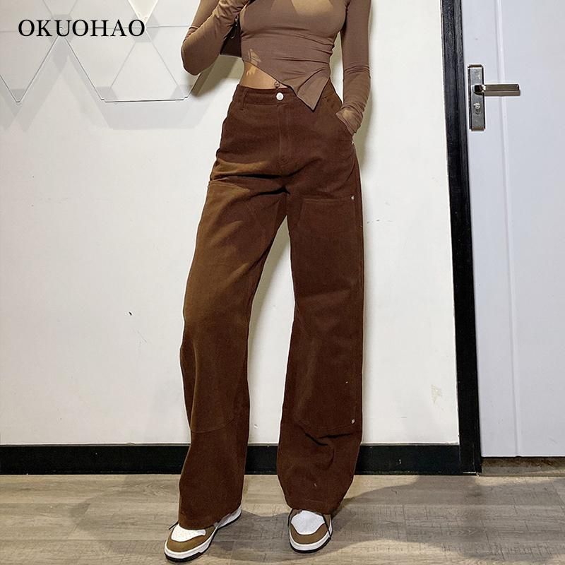 Compra Jeans Mujeres Mujeres Alta Cintura Mamá 2021 Moda Pantalones De Color  Marrón Sueltos Baggy Vintage Streetwear Y2K Pantalones De Mezclilla Barato  | Entrega Rápida Y Calidad | Es.Dhgate