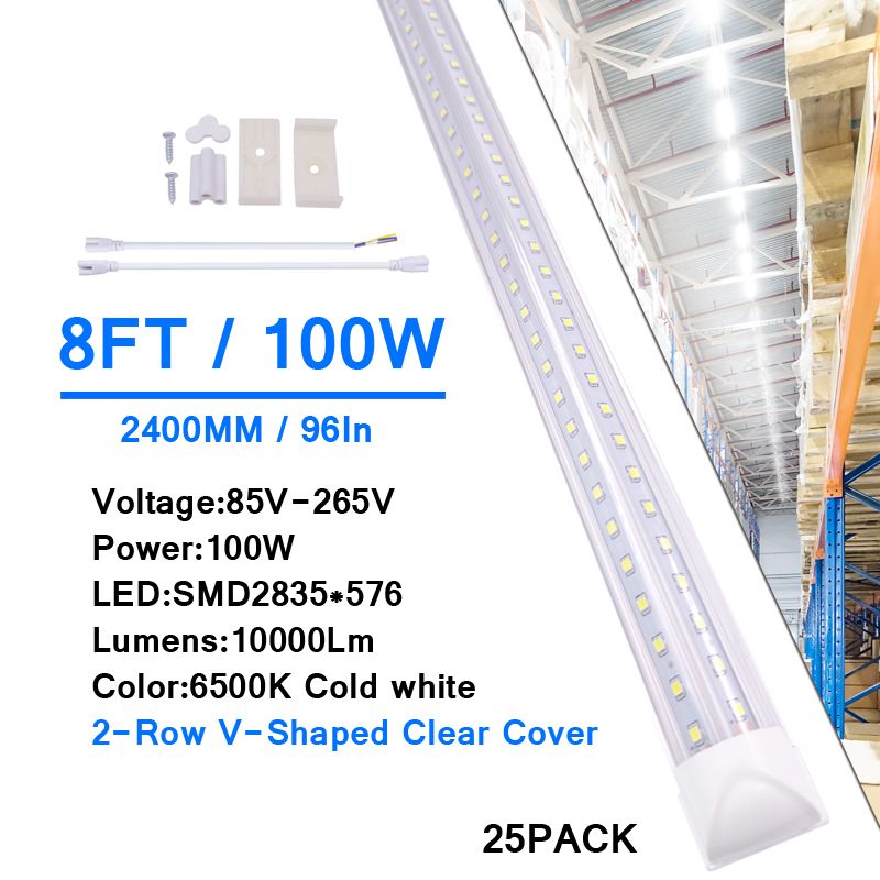 8FT 100W V على شكل غطاء واضح