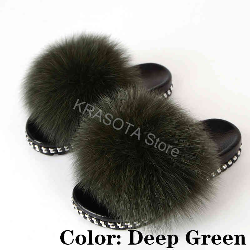 Deep Green Slippers