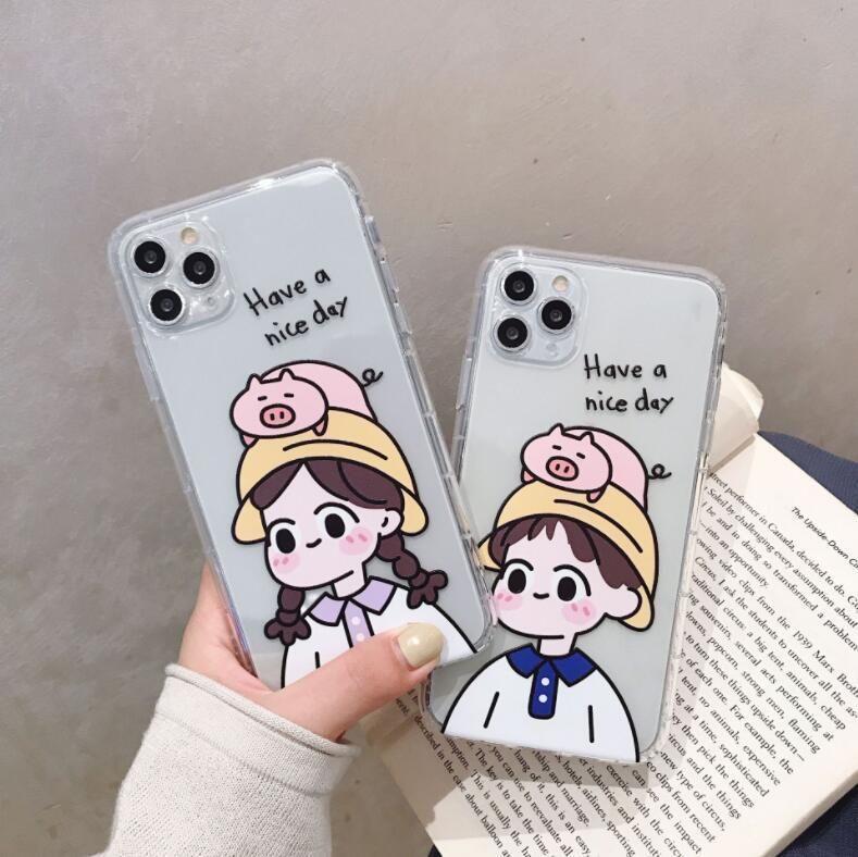 Cartoon cute couple suitable phone cases For iphone 11 mobile 12/12 pro max case Cartoon cute couple suitable phone cases For iphone 11 mobile 12/12 pro max case