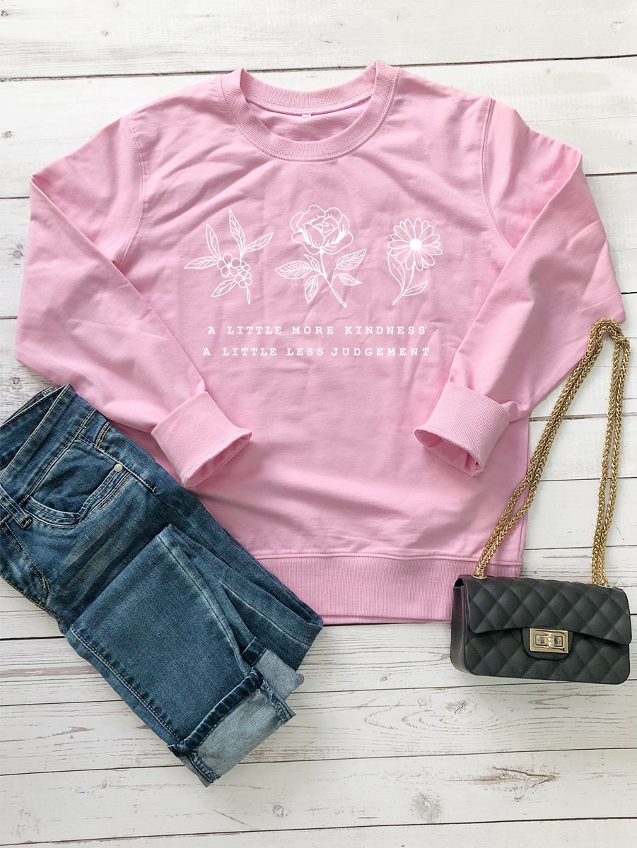 t-shirt rose texte blanc