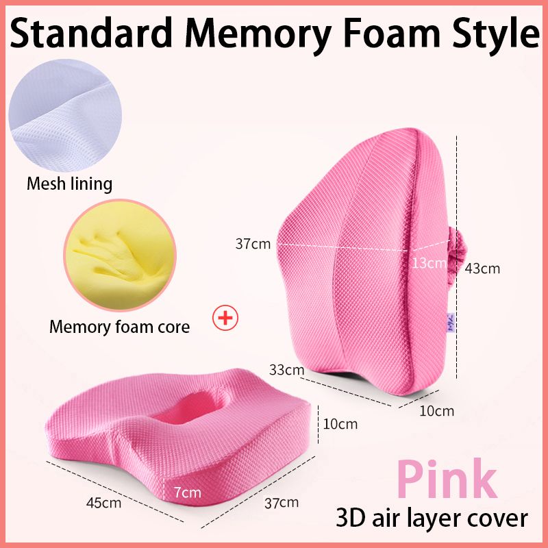 OrthoComfy Memory Foam Seat Cushion Office & Car Chair Pillow For Hemorrhoid  Relief & Comfortable Sitting Butt, Coccyx & Vertebra Support From Xue10,  $20.01