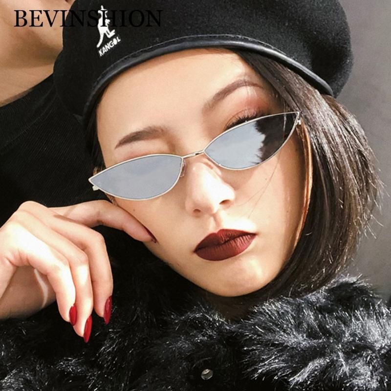 Gafas de sol estilo coreano lindo gato ojo mujeres mini gafas pequeñas marco de luz