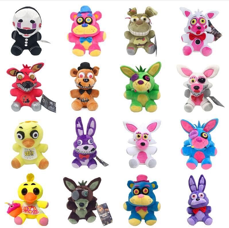 18cm FNAF Plush Toys Doll Kawaii Bonnie Chica Golden Foxy Gift For