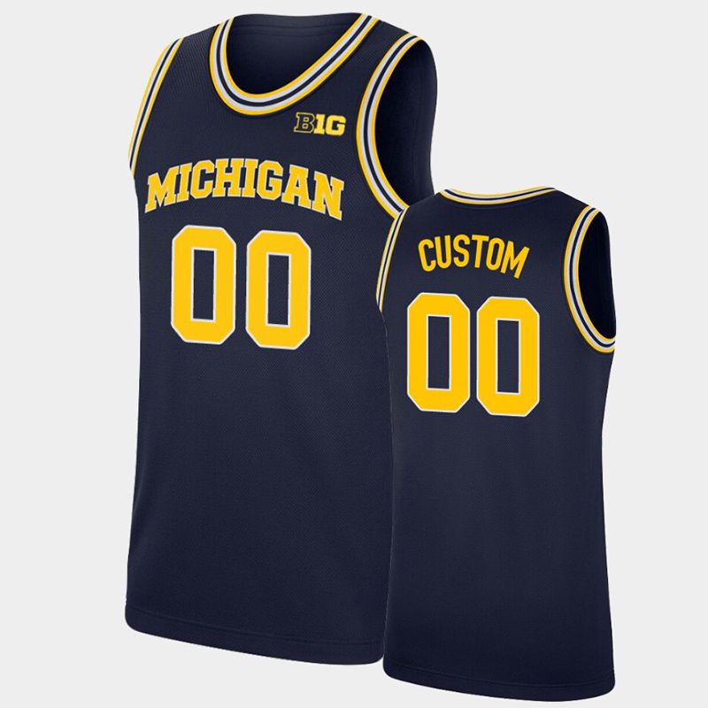 Michigan Wolverines Navy Stitched Jersey