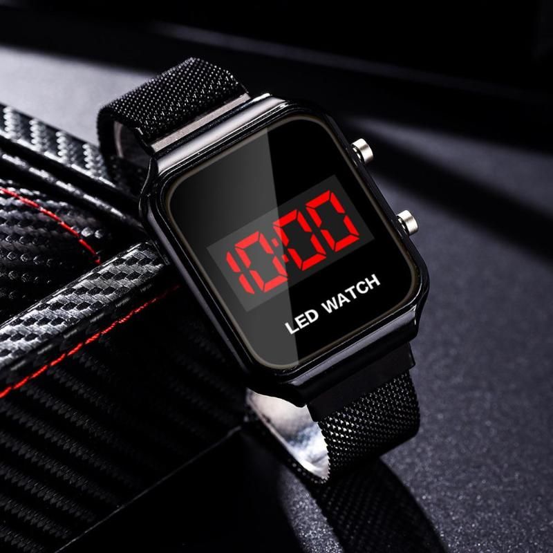 Acquistare Orologio Da Polso 2021 Studente Personalità Quadrato Sport  Elettronico Orologio Da Uomo E Donne In Lega Con Magneti Fibbia Coppia Orologio  Digitale Parejas Economico | Consegna Veloce E Qualità | It.Dhgate