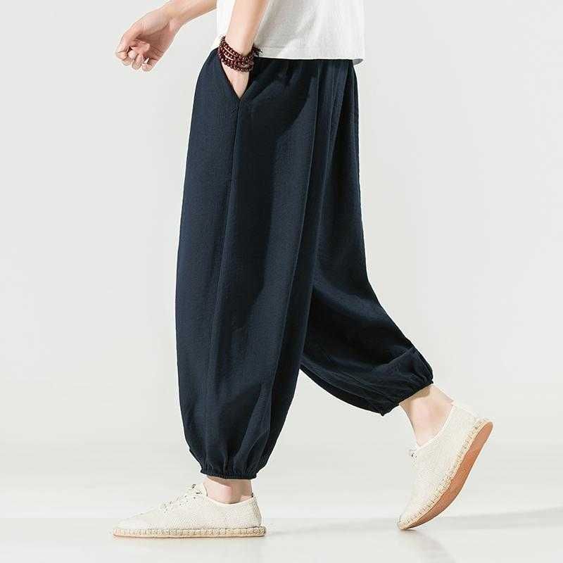 Navy Baggy Pants Men