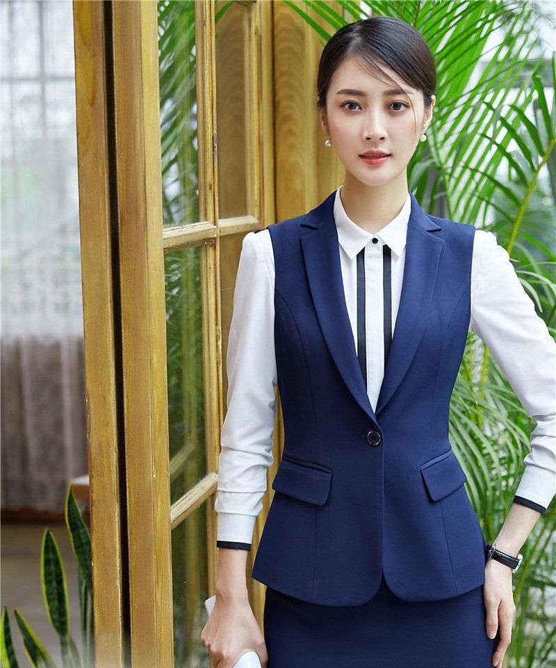 Compra Chalecos Femeninos Formales Para Mujer Chaleco Negro Mujeres Chaleco  Femenino Trabajo Ropa Negocio Ropa Elegante Oficina Uniforme Estilos Barato  | Entrega Rápida Y Calidad | Es.Dhgate