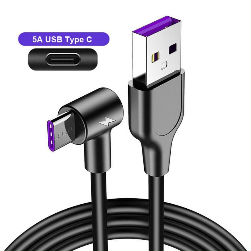 USB C carga rápida 90 grados codo de tipo C Cable Para Samsung Teléfono 1m 1.5m 2m 3m