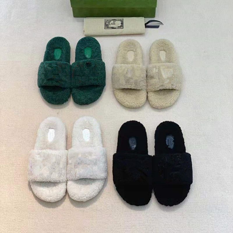 2021 diseñadores Últimas zapatillas de moda zapatillas Sandalias Real Animal Material de pelo suave y cómodo Lujo de lujo personalizado35-40