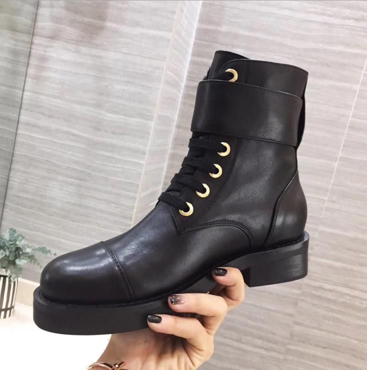 Women Wonderland Flat Ranger Boot Gold Twist Buckle Designer Lady Leather  Strap Canvas Lace Up Rubber Outsole Ankle Boots From Bingo10, $86.07