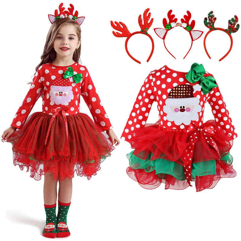Disfraz de Navidad para niños para niños vestidos princesa fiesta tutu vestido  niños invierno lunares muñeco
