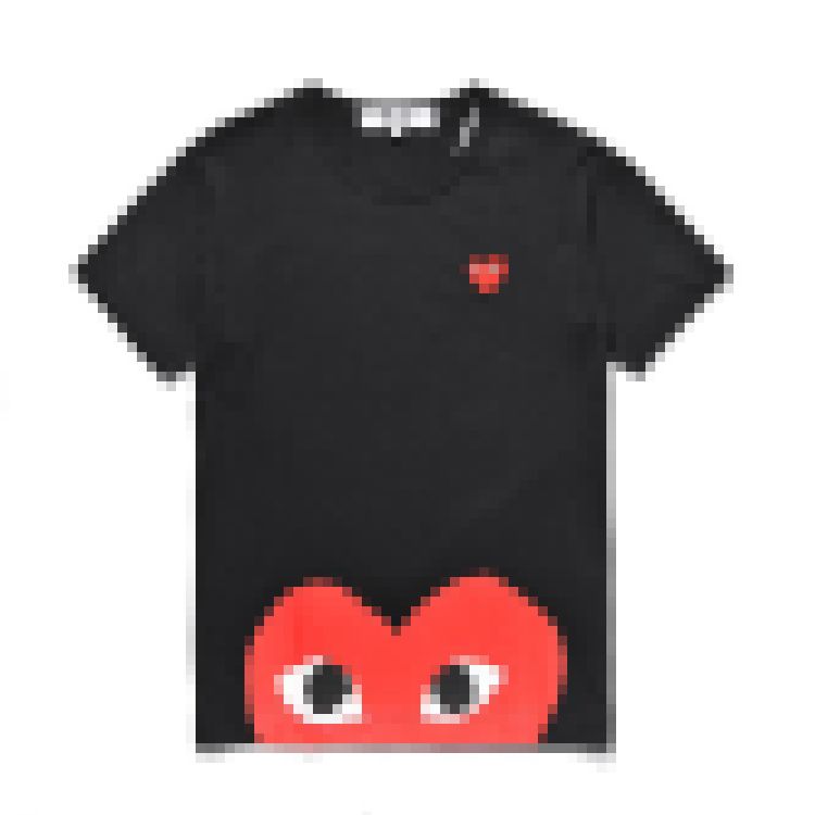 Limited COM Best Quality Gray CDG des play GARCONS Heart short sleeve des garcons Red Green Heart PLAY TEE