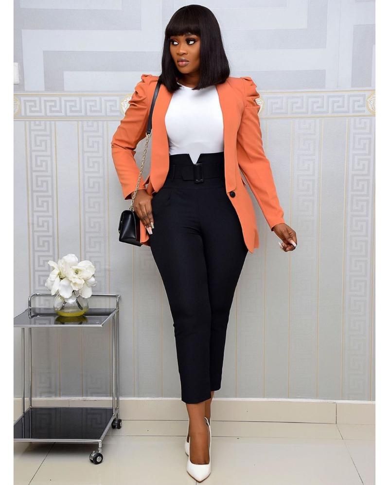 Compra Trajes De Mujer Blazers Elástico Todo Match Chaqueta De Traje  Pequeña 2021 Gran Tamaño De Manga Larga Moda De Solapa Casual Color Sólido  Top Barato | Entrega Rápida Y Calidad | Es.Dhgate