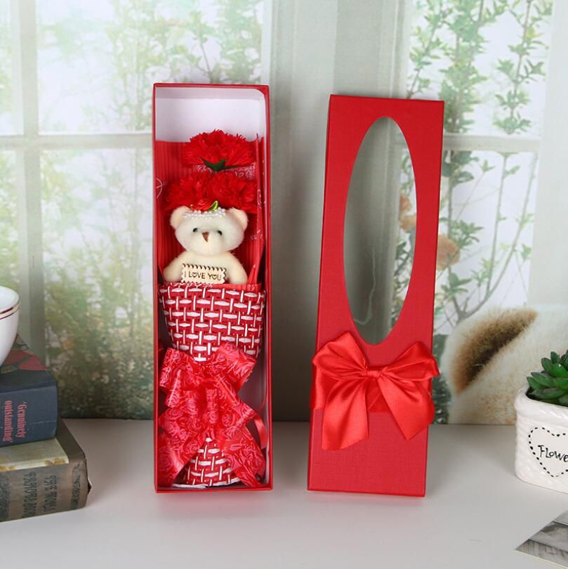 Red Carnation with gift box