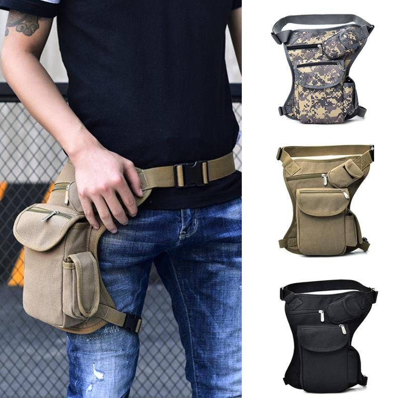 Anjoy Drop Leg Bag Fanny Waist Thigh Packs Outdoor Military Tactical Pouches