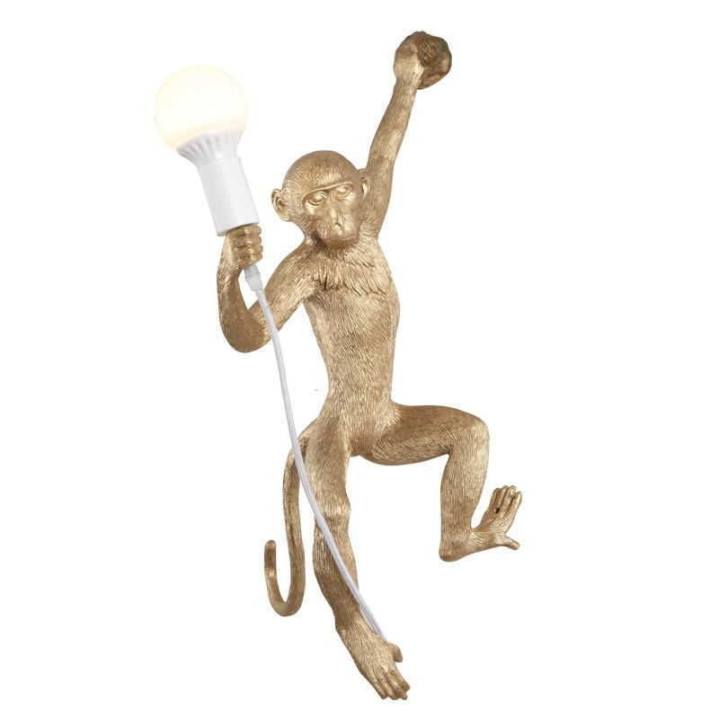 Gouden linker wandlamp