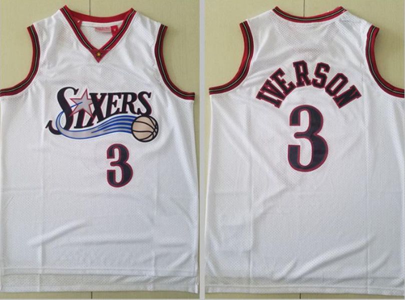 Wholesale Top Quality Men's Mitchell Retro Sports Wear Iverson