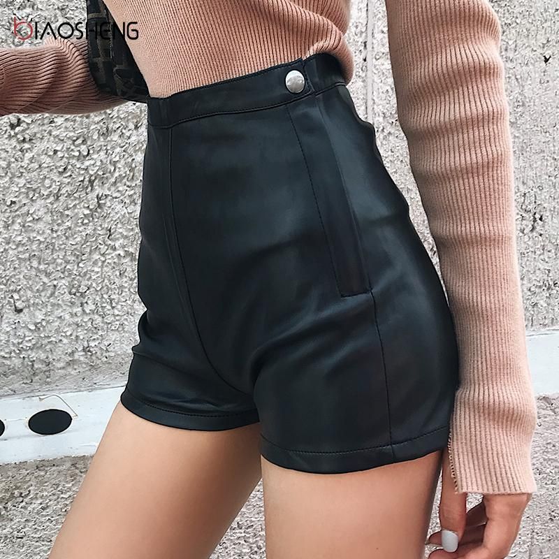 Acquistare Pantaloni Da Donna Pantaloni Corti In Ecopelle Gonna A Vita Alta  Mini Black Femmina Gonne Le Donne Sexy Estate Modo Indefinito Economico |  Consegna Veloce E Qualità | DHgate Italy
