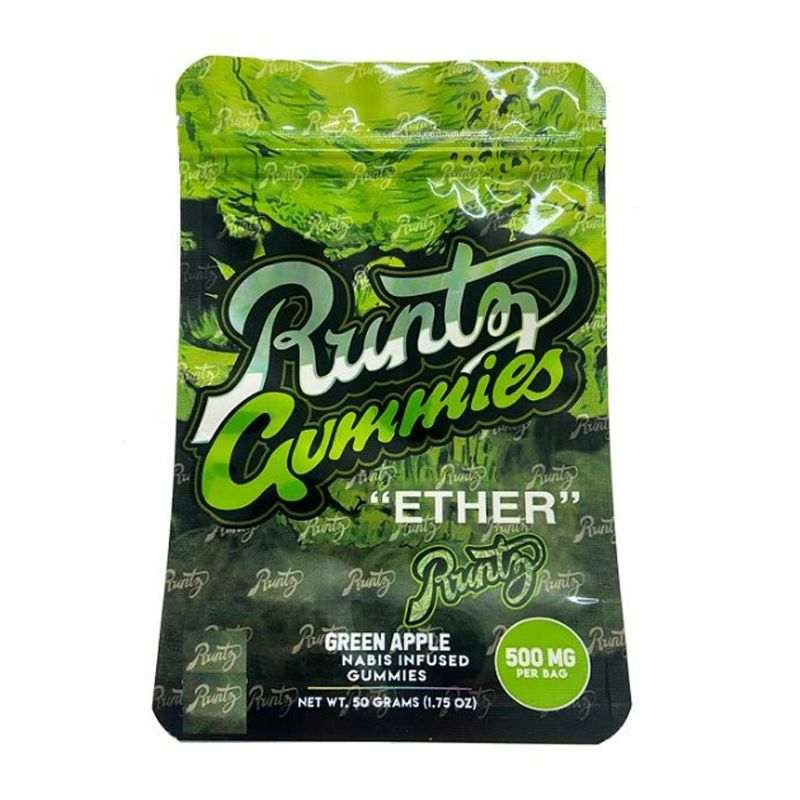 2021 White Runtz Bag Edible Mylar Packaging Bags Edibles Plastic Zipper