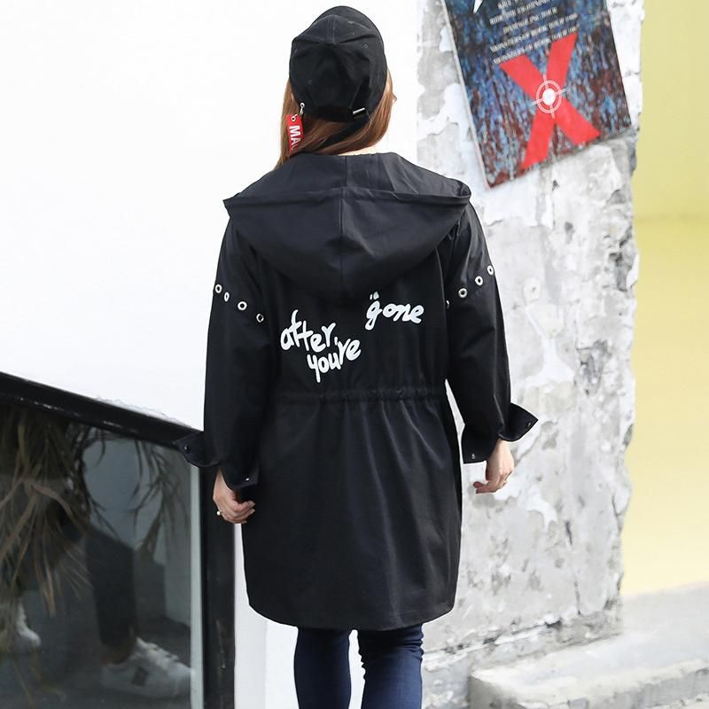 Women's Trench Coats Xl-5xl Plus Size 2022 Spring Fattening ...