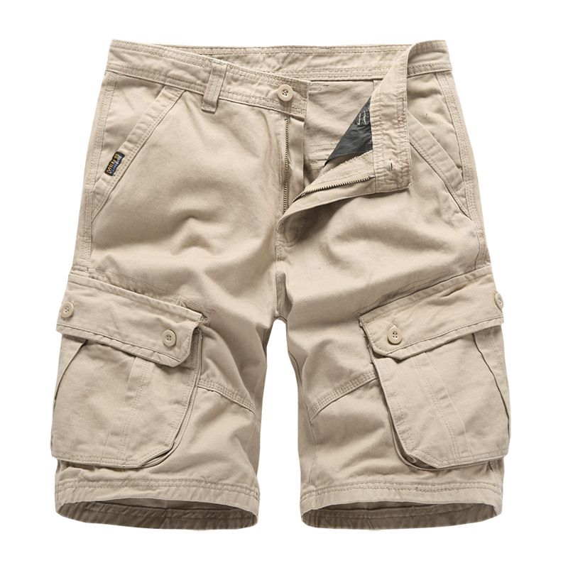 Moda #Khaki Pantalones cortos de trabajo para hombre,estilo militar,rect  rocic.com