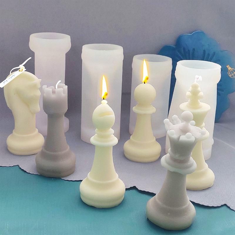 Silicone Resin Chess Piece SINGLE Molds - Make Chess Game Pieces