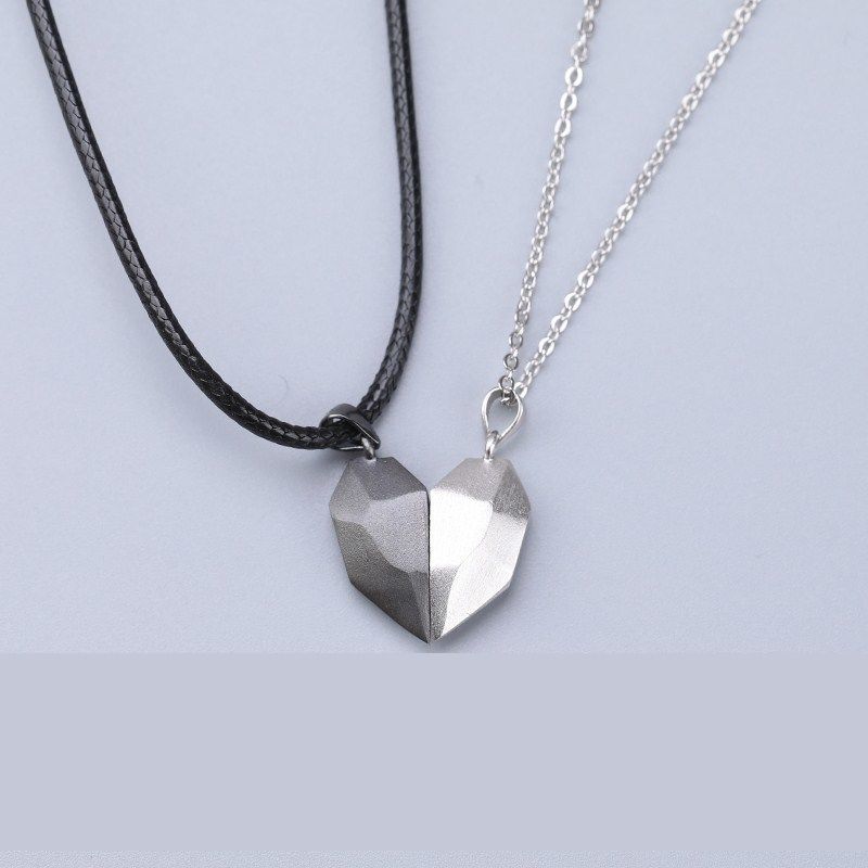 Dos almas un corazón collares collares para pareja, deseando piedra imán collar de parejas para