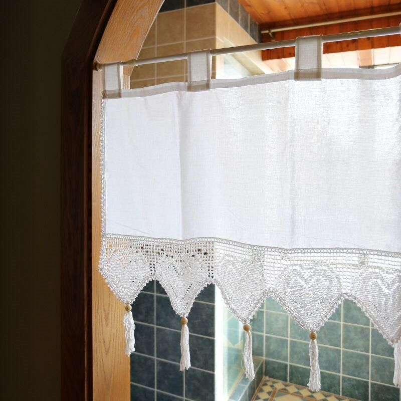 Drop Curtain Ds White Kitchen Short Cotton Crochet Small Curtains With Tassels American Style Cafe Bedroom Half By Hezajo Dhgate Com Curtain Ds White Kitchen, White Crochet Kitchen Curtains