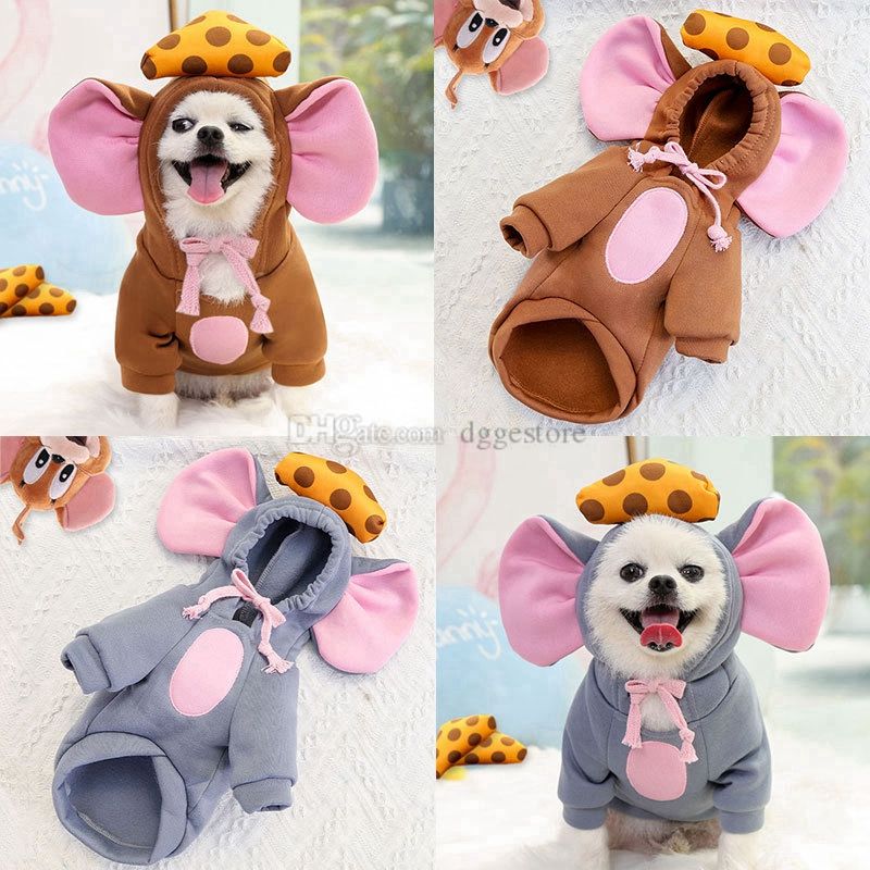 Winter Warm Cute Plush Dog Coat Hoodies for French Bulldog, Pet Halloween  Frog Fruit Cosplay Costume for Small Dogs 