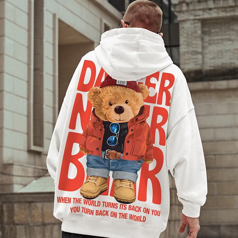 Compra Sudaderas Con Capucha Para Hombre Sudaderas Marca De Moda Abrigo Con  Capucha Oso Suelto Bear Pullover Pareja Ropa Fat Poner Tamaño Plus Tamaño  Suéteres Menswear Verano T Barato | Entrega Rápida