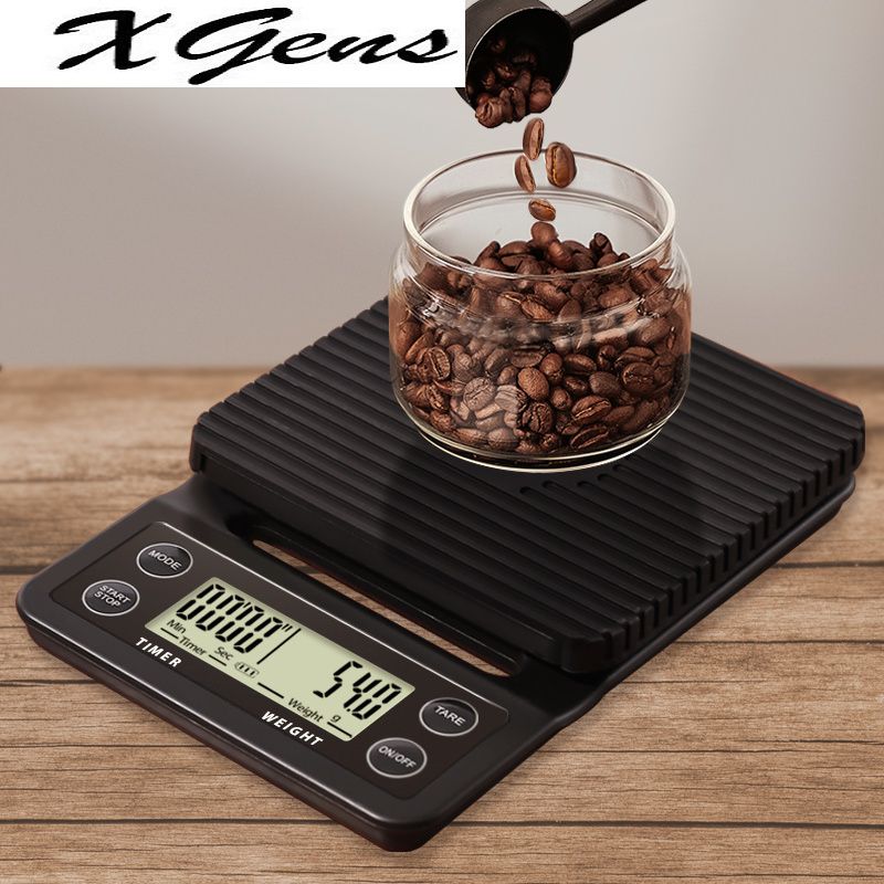 Café Escala electrónica Inicio del grano de café Con un peso del medidor Escala de la cocina Café Escala electrónica Inicio del grano de café Con un peso del medidor Escala de la cocina