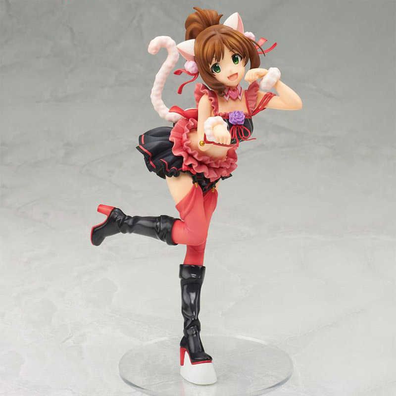 Anime The Idol Master Maekawa Standing Pose Cat Beauty Girl PVC Action Figures  Collection Model Toys