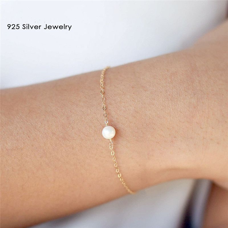 925 Pulseras De Perlas De Plata Esterlina Con Pulseras De De 925 Pulseras De Perlas De Plata Esterlina Con Pulseras De De
