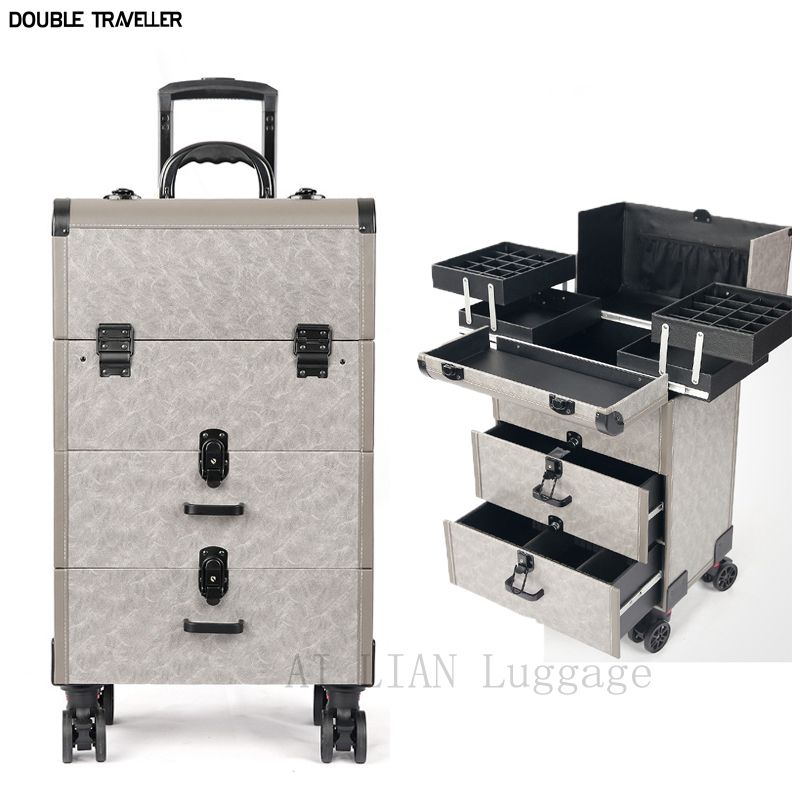 Compra Maquillaje Trolley Caja De Equipaje Mujeres Cosmética Bolsa En  Ruedas Tatuaje De Uñas Trolley Caso Maleta Maleta Multifuncional Belleza  Caja De Herramientas Caja De Herramientas 210305 Barato | Entrega Rápida Y