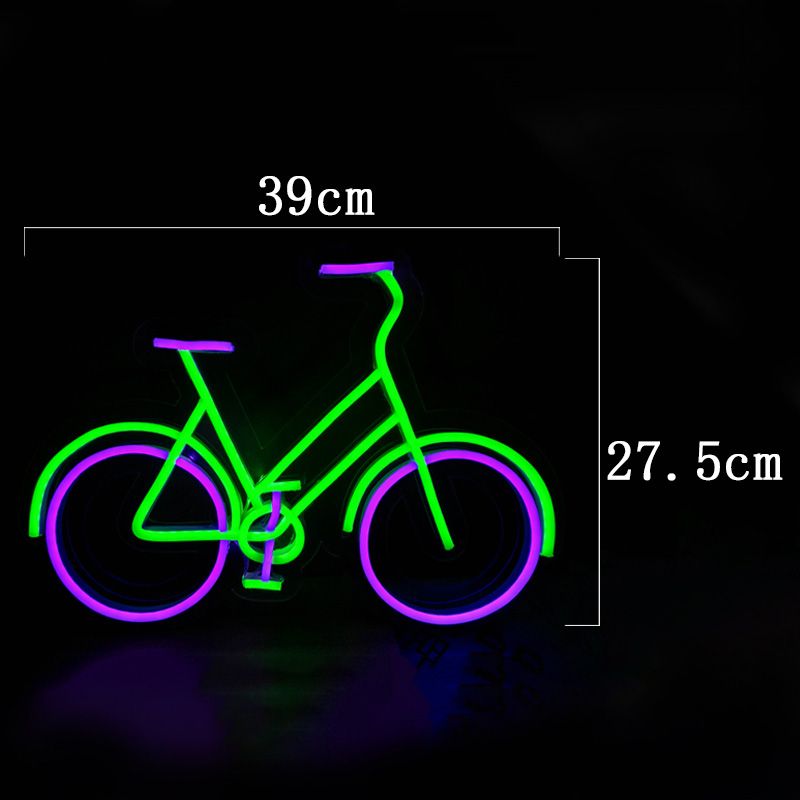 緑の紫色の自転車の看板