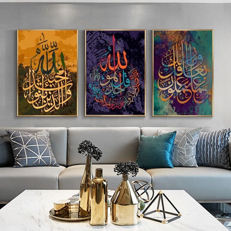 Calligraphy religion modern sofa background wall decorative paintings living room bedroom dining rooms hanging painting core