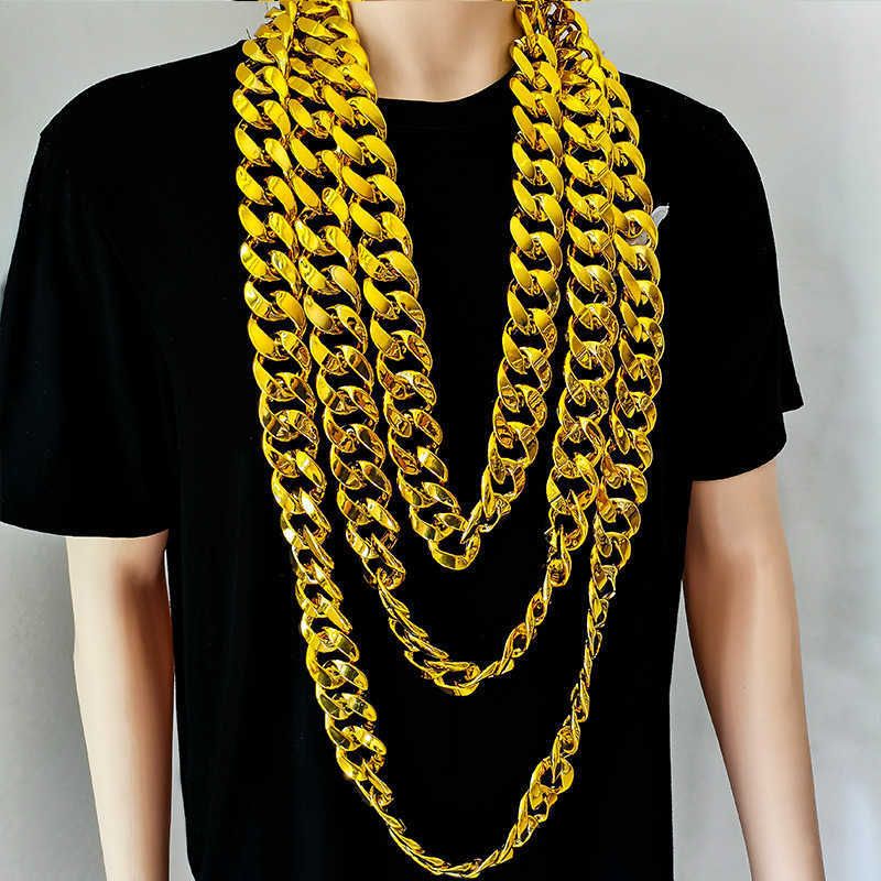 Plastic Necklace Hip Hop Gold Chain 