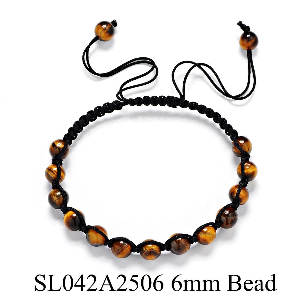 SL042A2506 6mm Tiger Eye 13 Woven