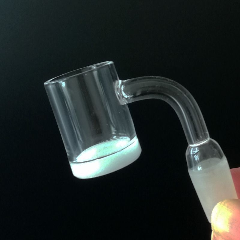 Clear Quartz Banger White Opaque Botton 14mm 18mm Female Male Joint