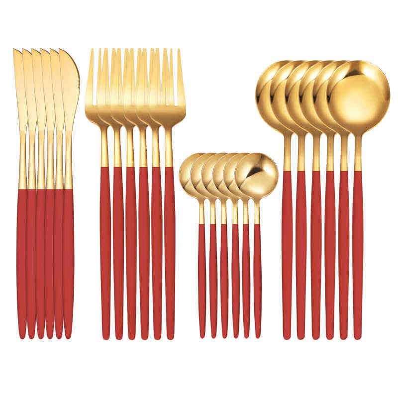 24 pcs ouro vermelho