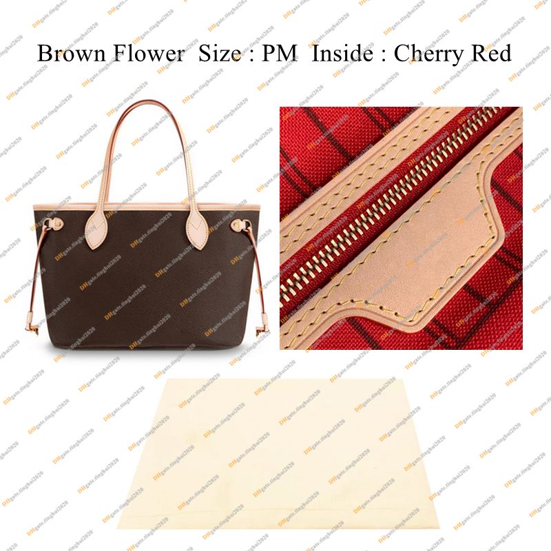 PM brun blomma/körsbärsröd