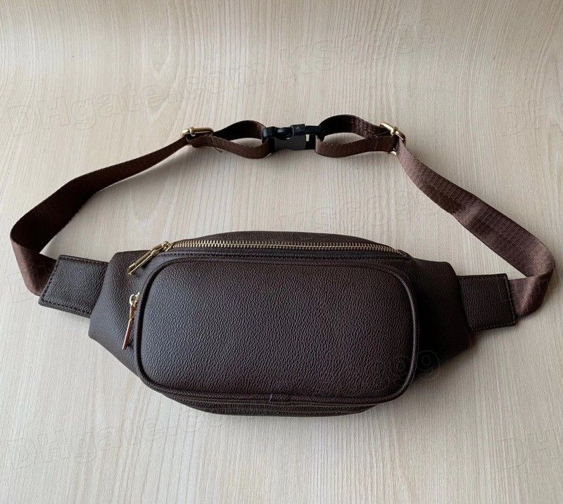 Waist bag Brown flower L21